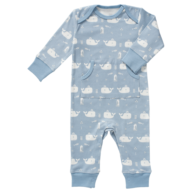 Fresk Baby Pyjama Zonder Voet Whale Blue Fog