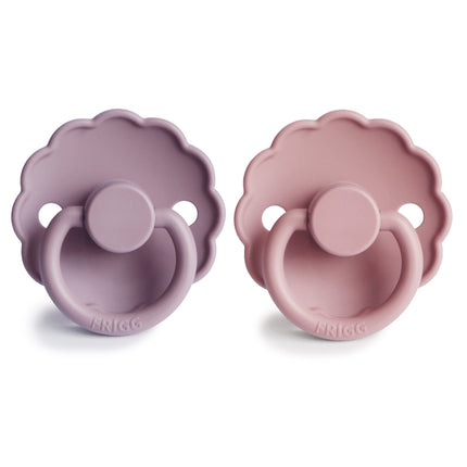 Frigg Speen Maat 2 Daisy Baby Pink/Soft Lilac Silicone 2-Pack