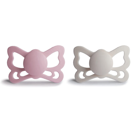 Frigg Speen Maat 2 Butterfly Primrose/Silver Gray Silicone 2-Pack