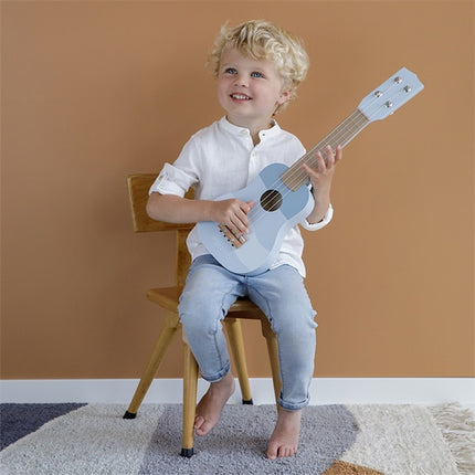 Little Dutch Houten Speelgoed Gitaar Blue