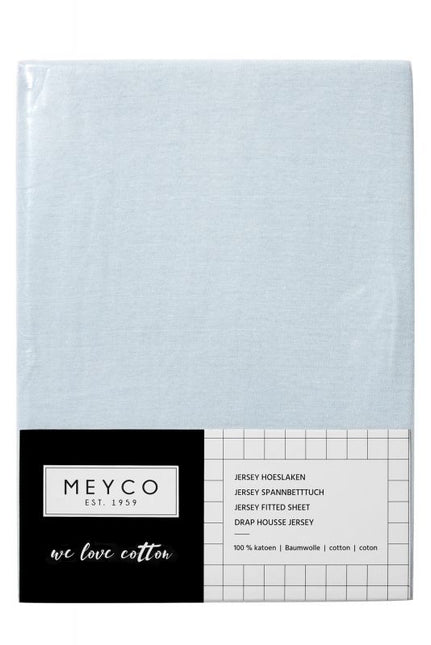 Meyco Hoeslaken Jersey Lichtblauw 40x80/90 cm