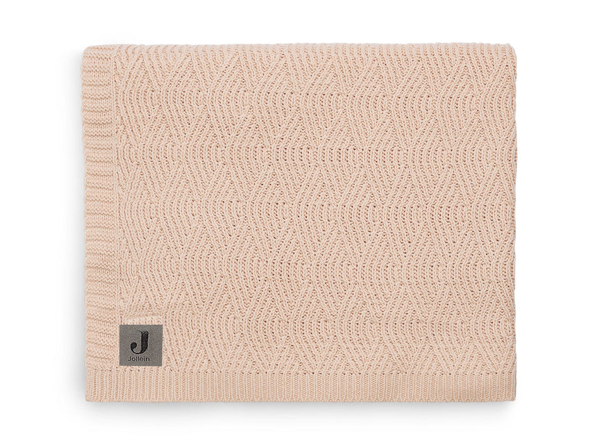 Jollein Ledikantdeken River Knit Pale Pink 100x150cm