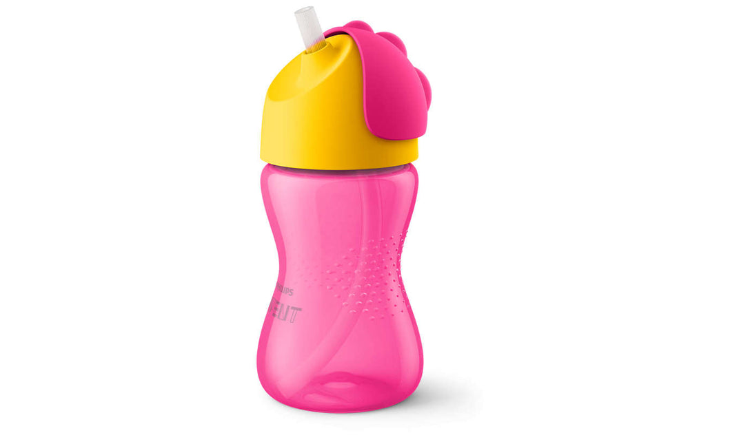 Kubek ze słomką Philips Avent 300ml 12m+ różowy