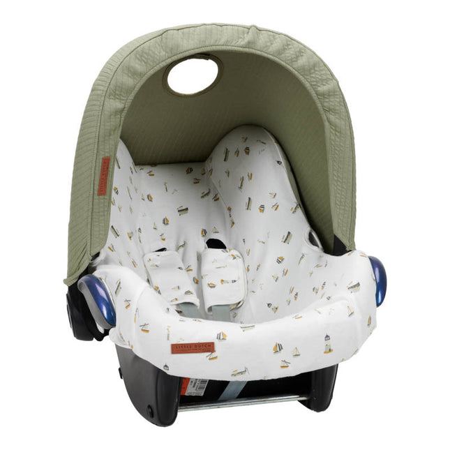 Fotelik samochodowy z daszkiem Little Dutch Maxi Cosi Sun 0+ Olive