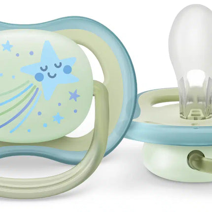 Philips Avent Fopspeen +0 Maanden Air Night Ster/Uil