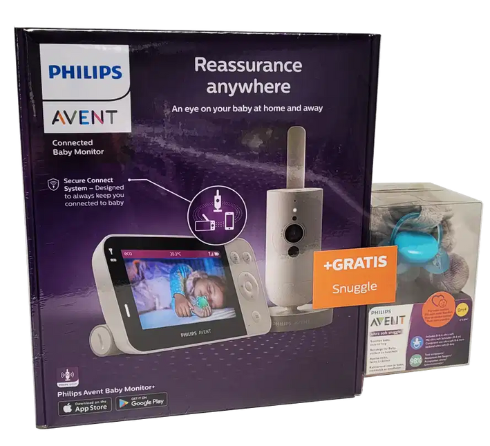 Philips Avent Babyfoon Video Wifi + Gratis Snuggle