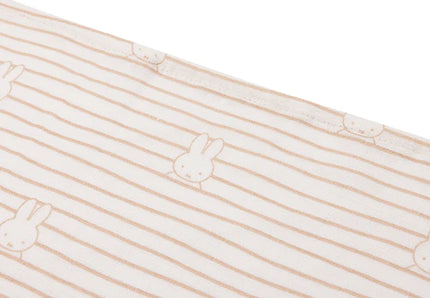 Jollein Hydrofiele Doek Miffy Stripe Biscuit 70cm 3St