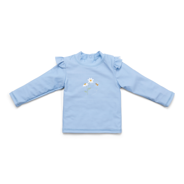 Little Dutch Zwemshirt Kind Lange Mouwen Ruches Blue Daisies