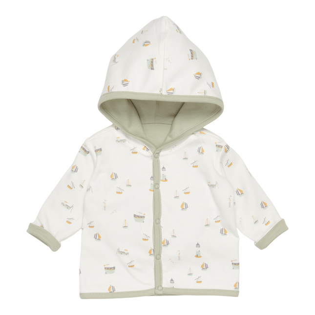 Little Dutch Babyjasje Omkeerbaar Sailors Bay White/Olive