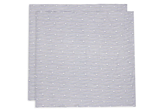 Jollein Hydrofiele Doek Miffy Stripe Navy 115cm 2St