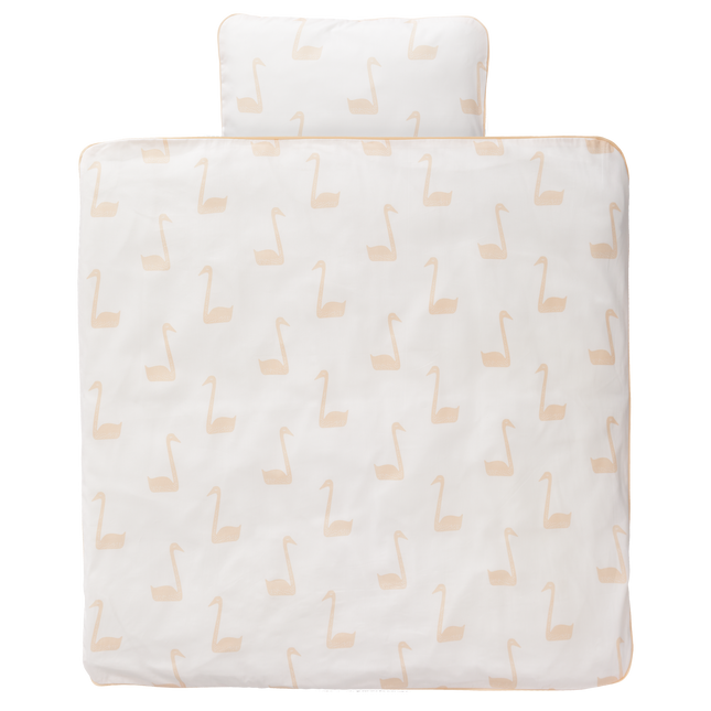 Fresk Dekbedovertrek Swan Pale Peach 80x80cm