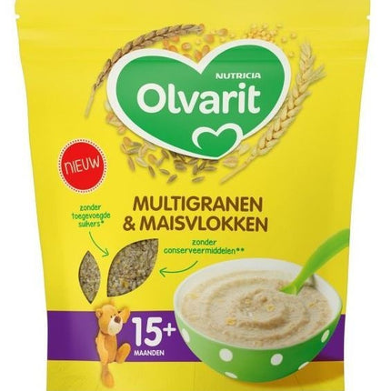 Olvarit Babyvoeding Multigranen & Maisvlokken 15+ Maanden