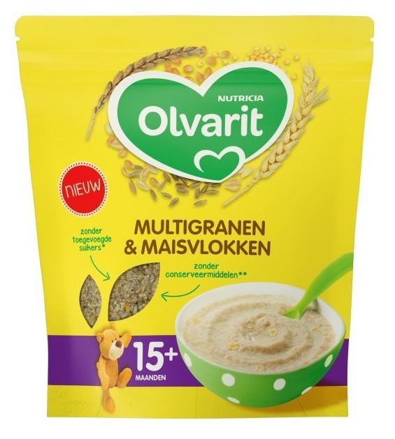 Olvarit Babyvoeding Multigranen & Maisvlokken 15+ Maanden