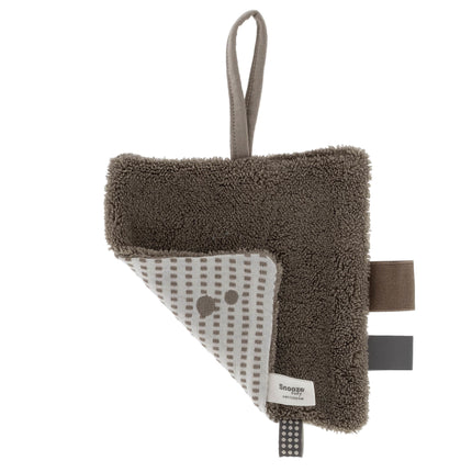 Snoozebaby Giftset Knuffeldoekje en Geboortekaartje Warm Brown