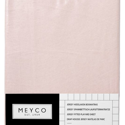 Meyco Hoeslaken Jersy Boxmatras Lichtroze 75x95cm