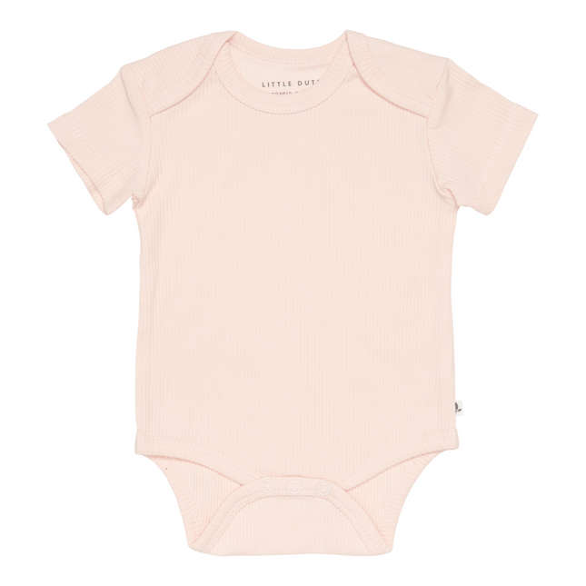 Little Dutch Romper Korte Mouw Rib Pink