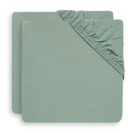 Jollein Hoeslaken Jersey Boxmatras Ash Green 75x95cm 2st