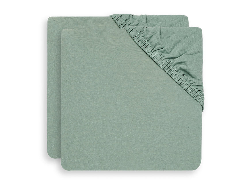 Jollein Hoeslaken Jersey Boxmatras Ash Green 75x95cm 2st