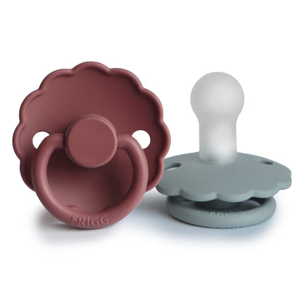 Frigg Speen Maat 2 Daisy French Gray/Woodch Silicone 2-Pack