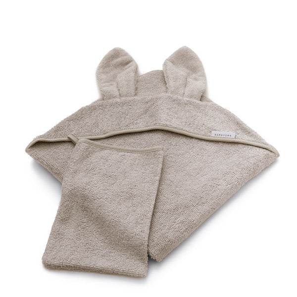 Bamboom Badcape Baby Met Oren Camel