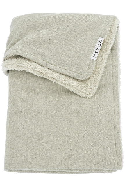 Meyco Wiegdeken Teddy Knit Basic Sand Melange