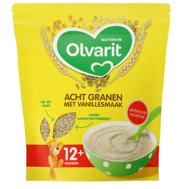 Olvarit Baby Food Eight Cereals Smak waniliowy 12+ miesięcy