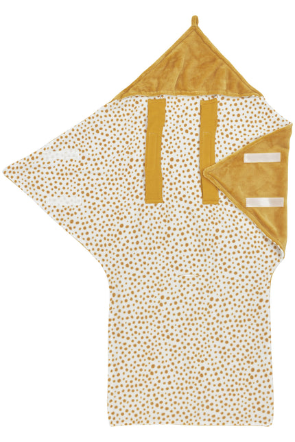 Meyco Wrap Blanket Baby Teddy Cheetah Honey Gold