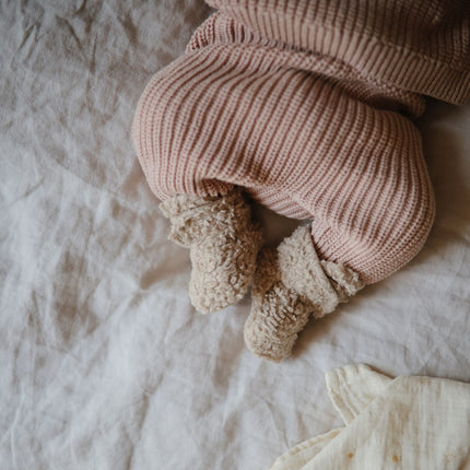 Mushie Baby Broekje Chunky Knit Blush