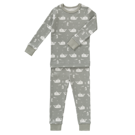 Fresk Baby Pyjama Whale Dawn Grey 2-delig