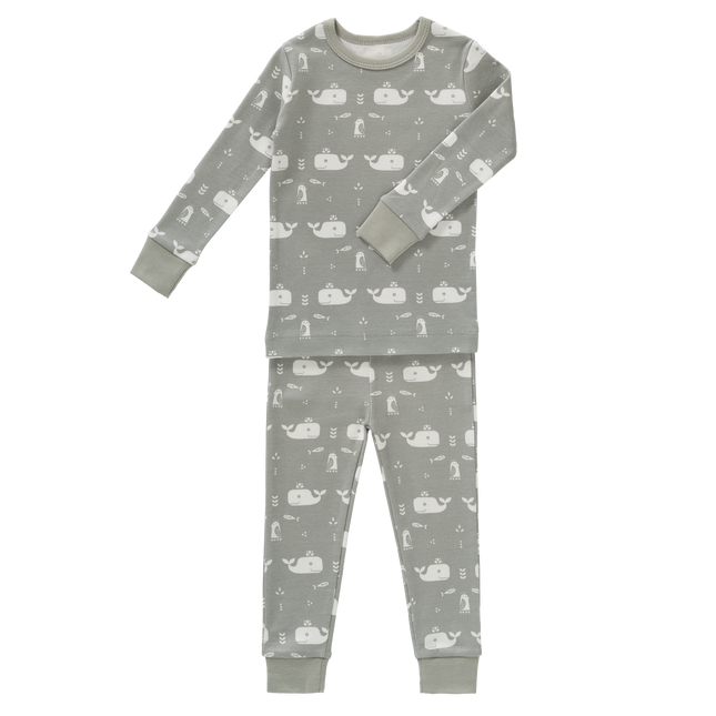 Fresk Baby Pyjama Whale Dawn Grey 2-delig