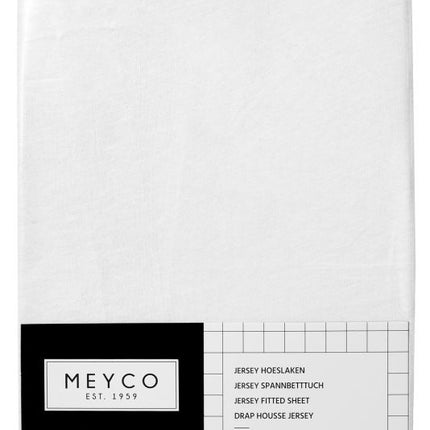 Meyco Hoeslaken Jersey Wit 60x120cm