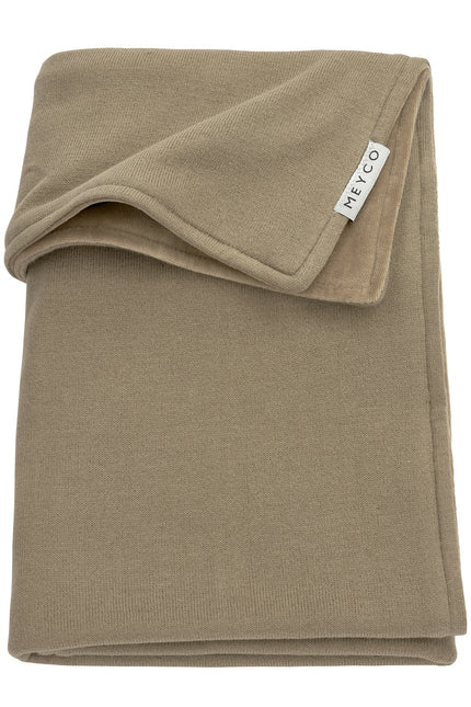 Meyco Wiegdeken Velvet Knit Basic Taupe