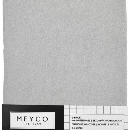 Meyco Aankleedkussenhoes Basic Jersey Lichtgrijs 2st