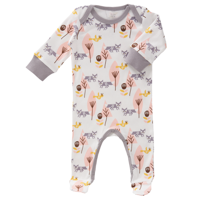 Fresk Baby Pyjama Met Voet Fox Pink