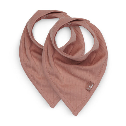 Jollein Slabbetje Bandana Stripe Rosewood 2st