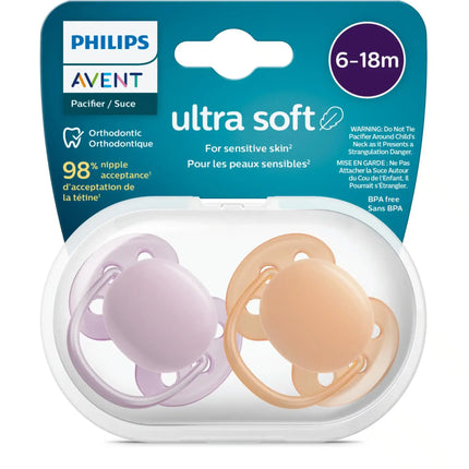 Philips Avent Fopspeen +6 Maanden Soft Grijs/Oranje