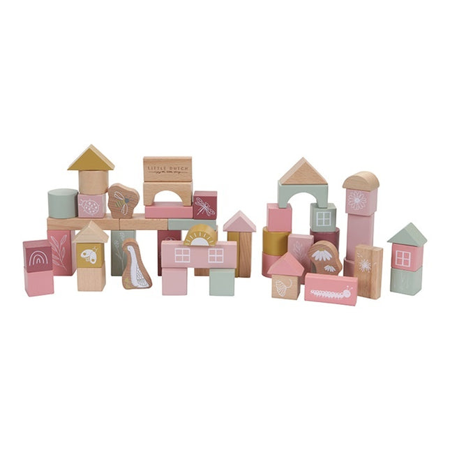 Little Dutch Houten Speelgoed Bouwblokken Pink