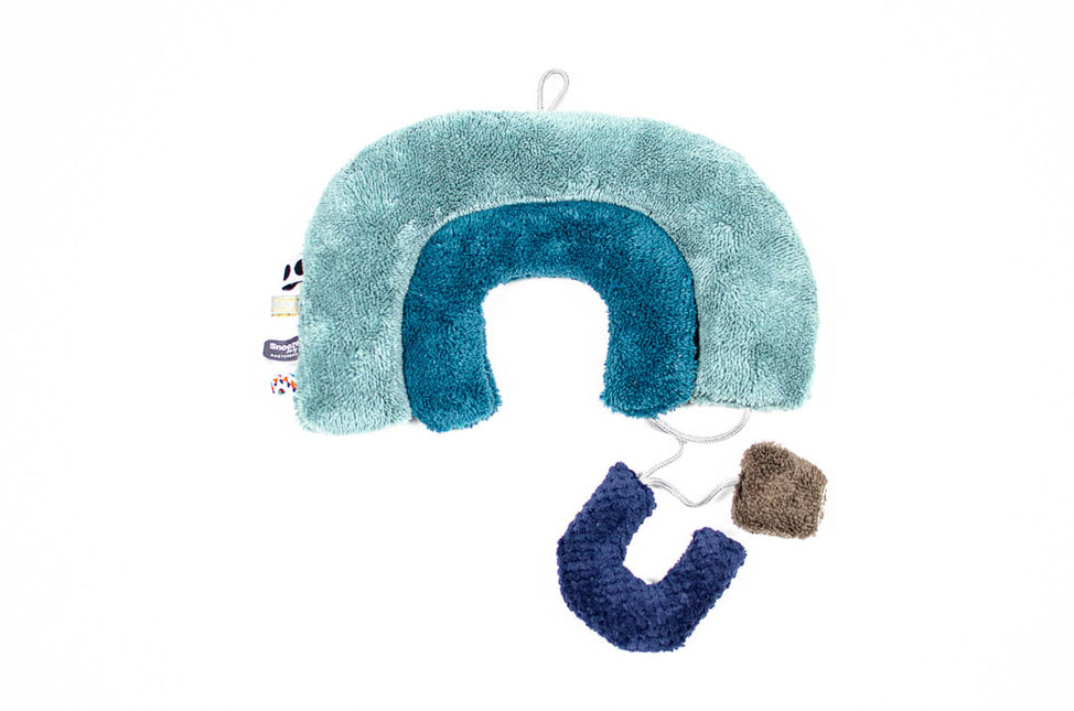 Snoozebaby Knuffeldoekje Regenboog Puzzel Gray Mist