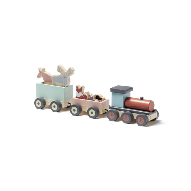 Kid's Concept Houten Speelgoed Speeltrein Met Dieren