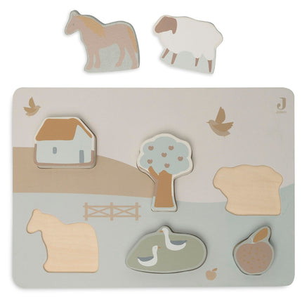 Jollein Puzzel Farm Hout