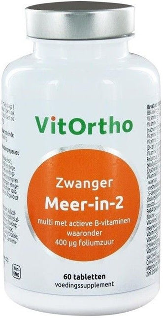 Vitortho Zwangerschapsvitamines Foliumzuur 60 Stuks