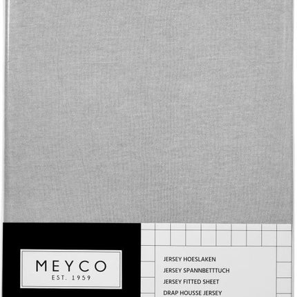 Meyco Hoeslaken Jersey Lichtgrijs 60x120cm