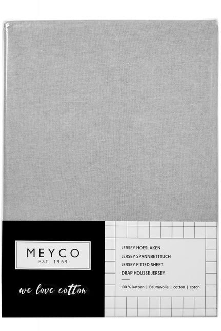 Meyco Hoeslaken Jersey Lichtgrijs 60x120cm