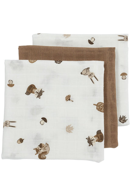 Meyco Hydrofiele Doek Animals 3-Pack Toffee 70X70cm