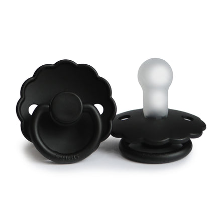 Frigg Speen Maat 1 Daisy Jet Black Silicone