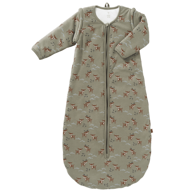 Fresk Slaapzak Baby Deer Met Afritsbare Mouw Olive 70cm - Fresk - Babywinkel - 8720574693737