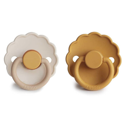 Frigg Speen Maat 1 Daisy Blooming Chamomile/H.Gold Silicone 2 - Pack - Frigg - Babywinkel - 5715239011066