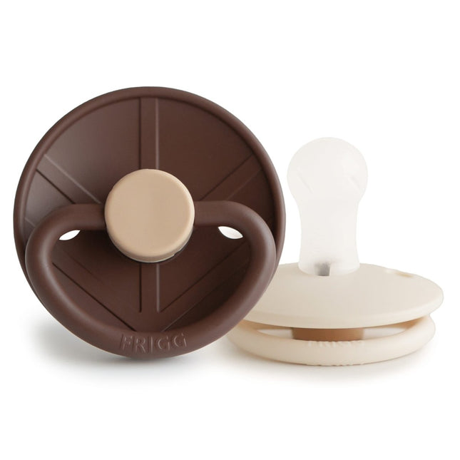 Frigg Speen Maat 1 Little Viking Cocoa/Cream Silicone 2St - Frigg - Babywinkel - 5715239026268