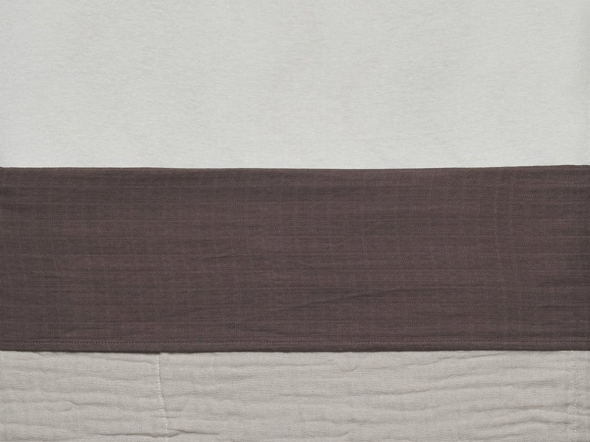 Jollein Ledikantlaken Wrinkled Cotton Chestnut 120x150cm - Jollein - Babywinkel - 8717329364370