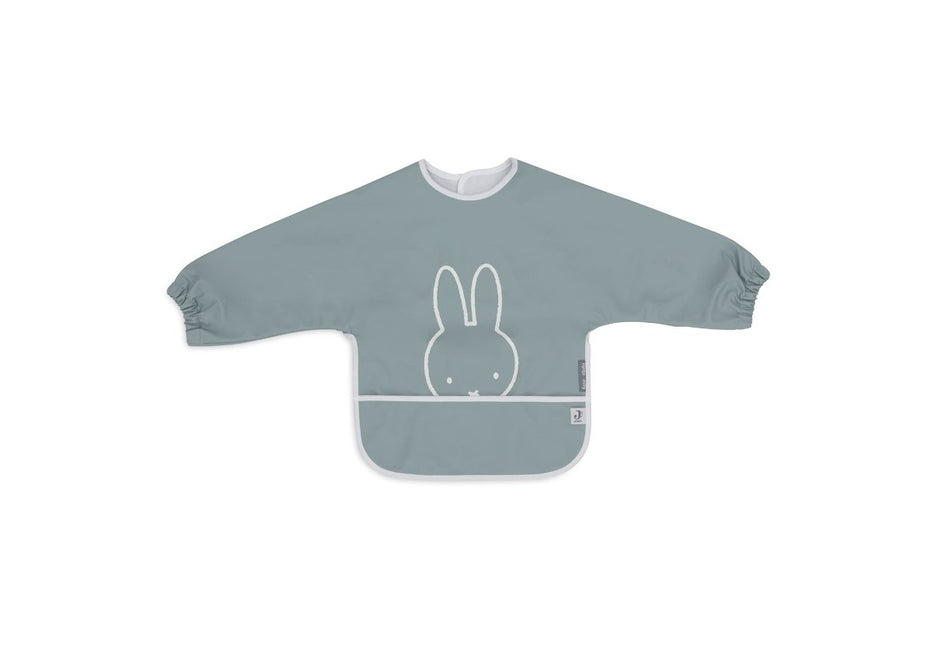 Jollein Slabbetje Waterproof Miffy Peekaboo Sea Green Met Mouwen - Jollein - Babywinkel - 8717329387003